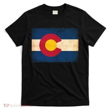 Denver Flag Grunge Colorado T-Shirt