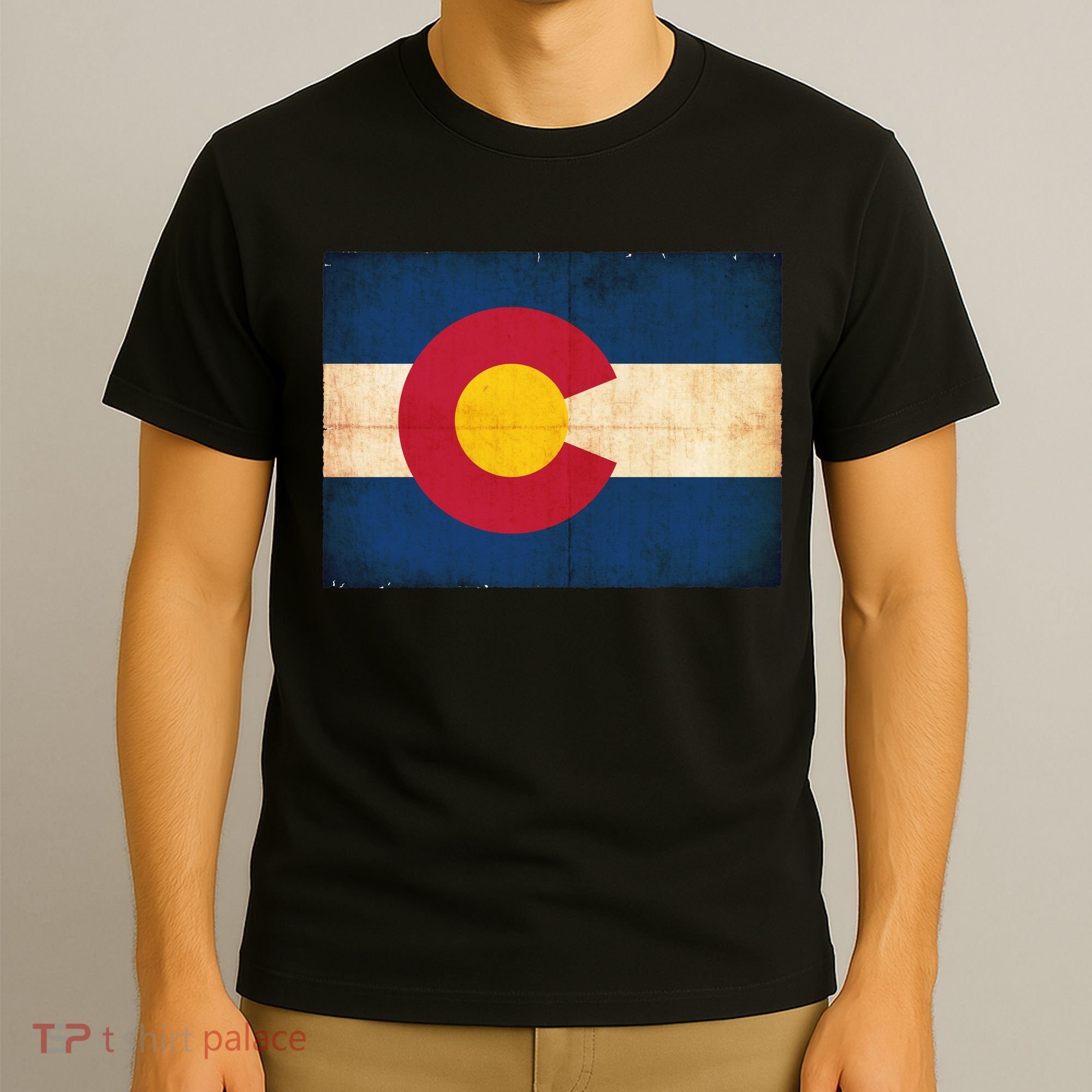 Denver Flag Grunge Colorado T-Shirt