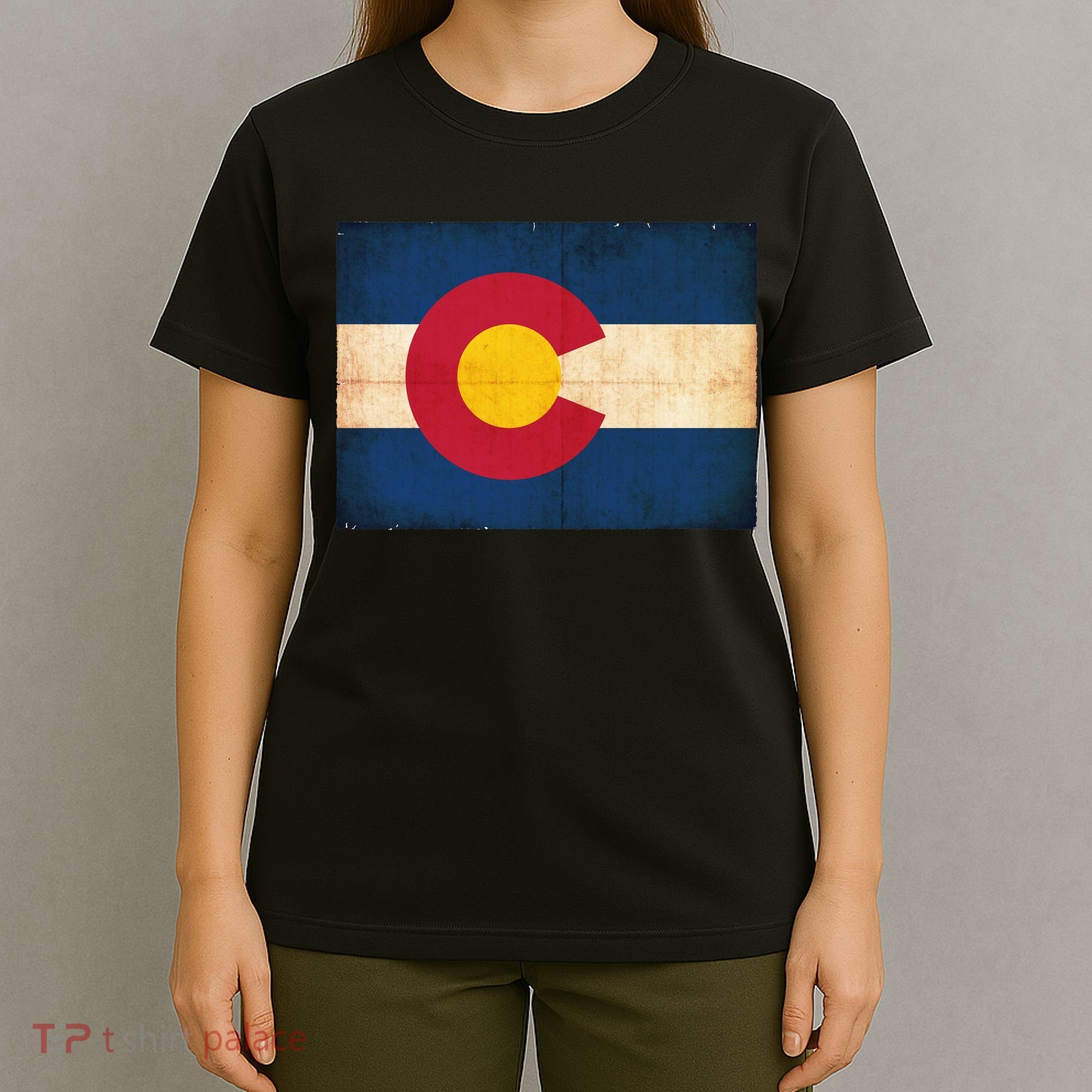 Denver Flag Grunge Colorado T-Shirt