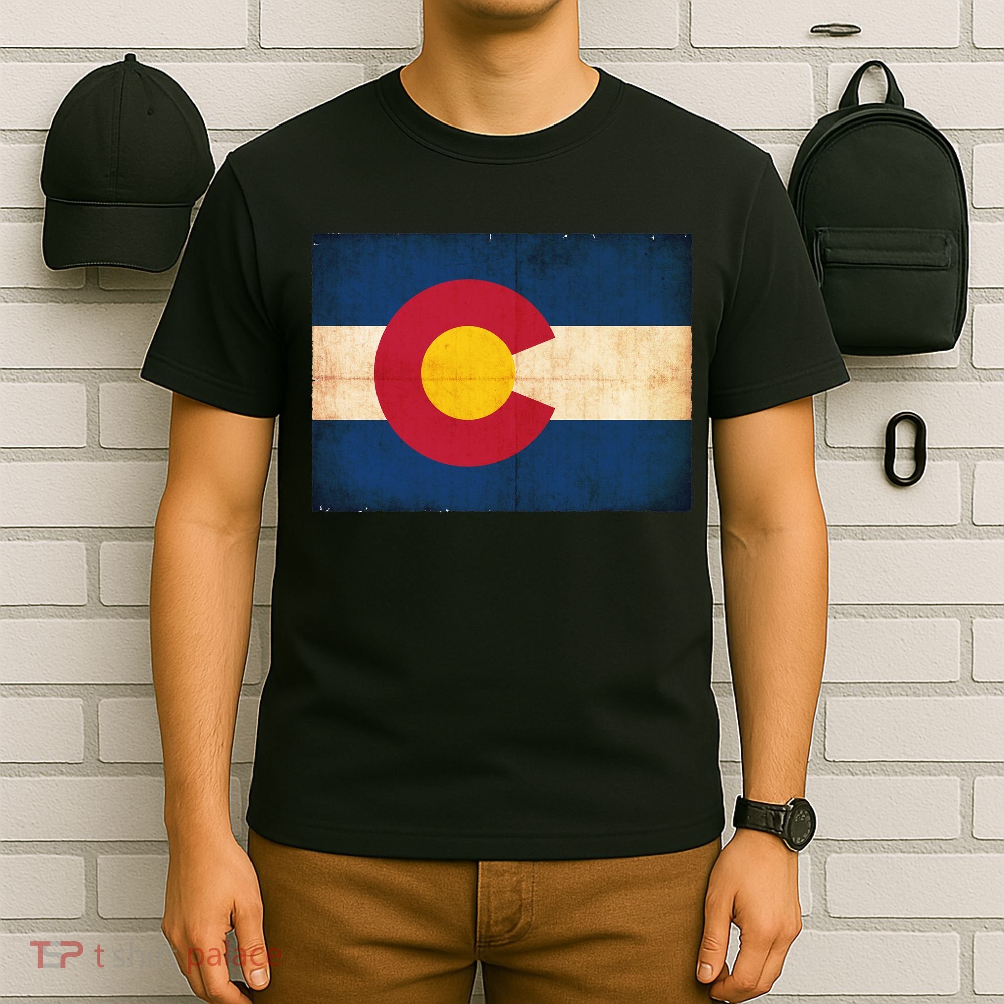 Denver Flag Grunge Colorado T-Shirt
