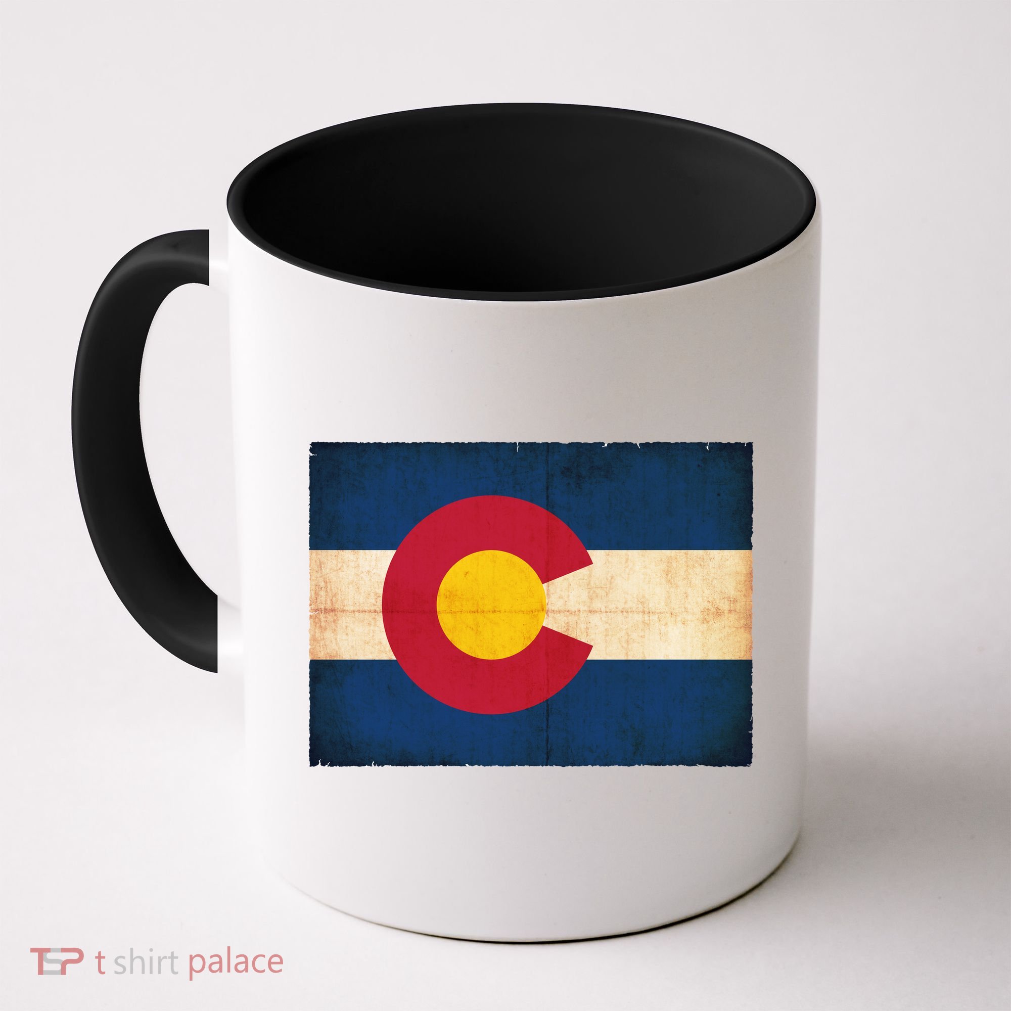 Denver Flag Grunge Colorado Coffee Mug