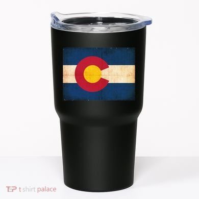 Denver Flag Grunge Colorado Tumbler