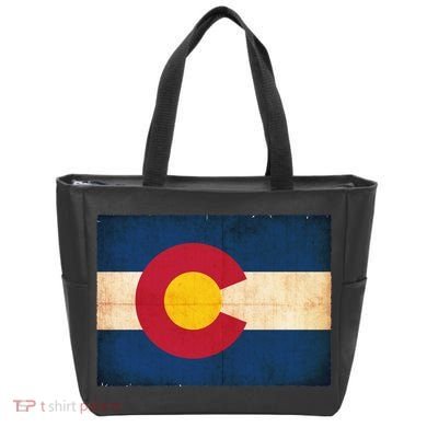 Denver Flag Grunge Colorado Tote Bag