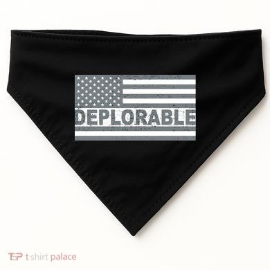 Deplorable American USA Flag USA-Made Doggie Bandana
