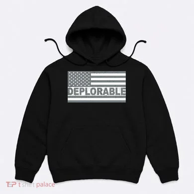 Deplorable American USA Flag Hoodie