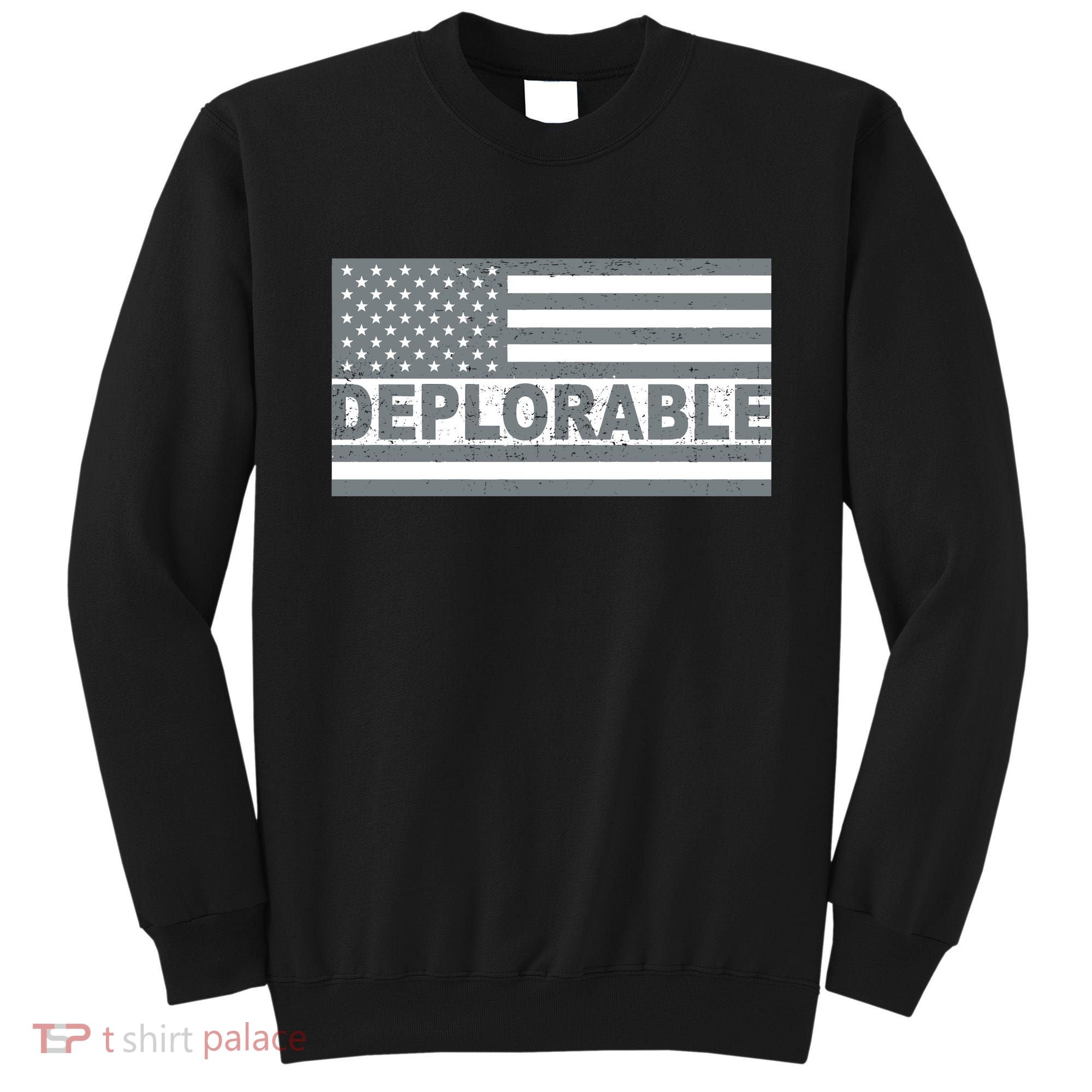 Deplorable American USA Flag Sweatshirt