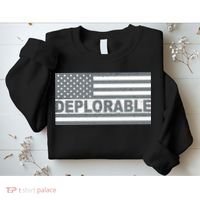 Deplorable American USA Flag Sweatshirt thumb 2