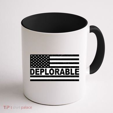 Deplorable American USA Flag Coffee Mug back