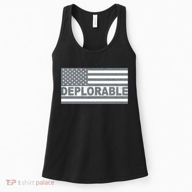 Deplorable American USA Flag Women's Tank Top