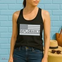 Deplorable American USA Flag Women's Tank Top thumb 2