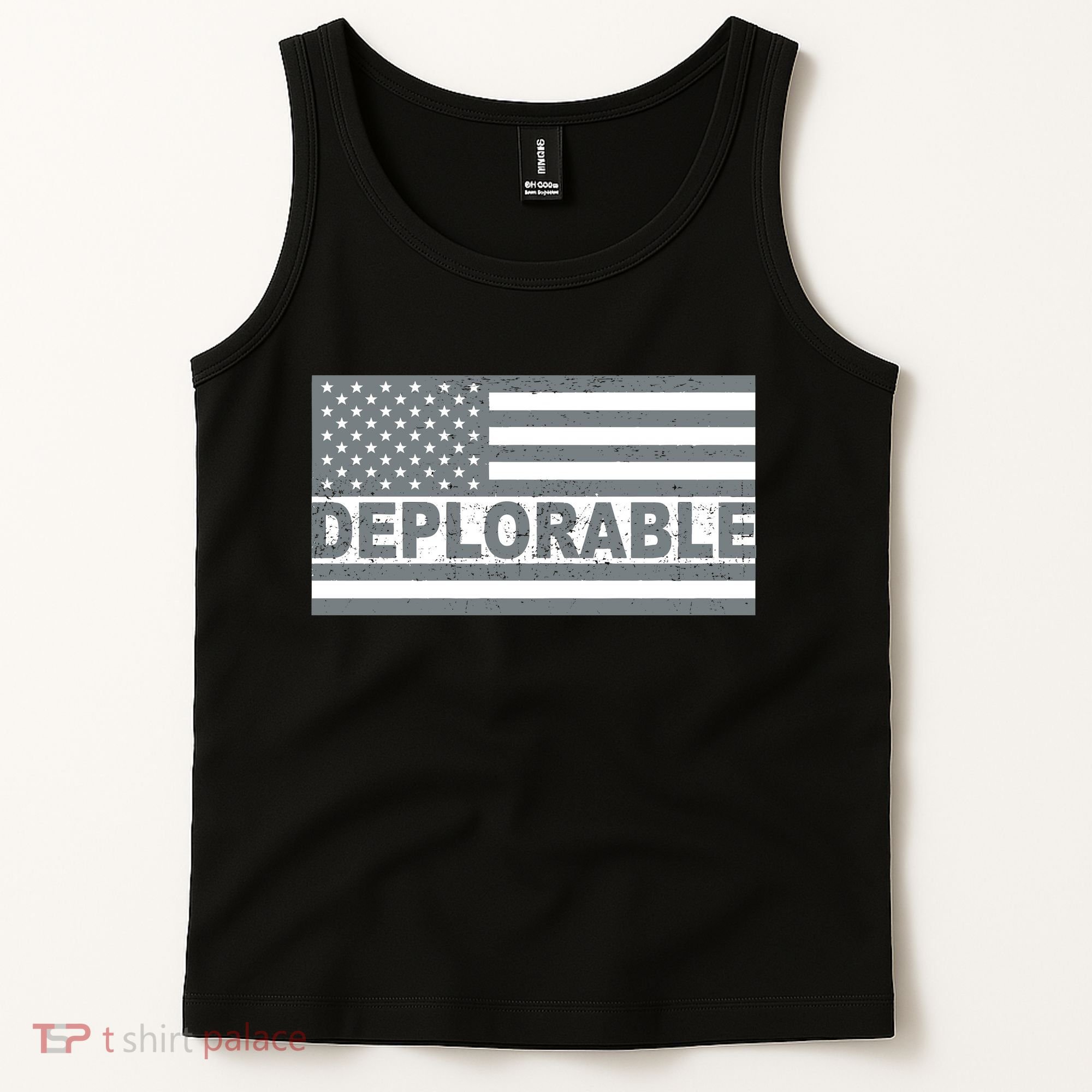 Deplorable American USA Flag Tank Top
