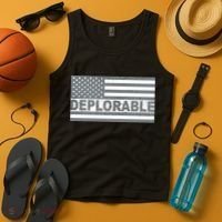 Deplorable American USA Flag Tank Top thumb 4