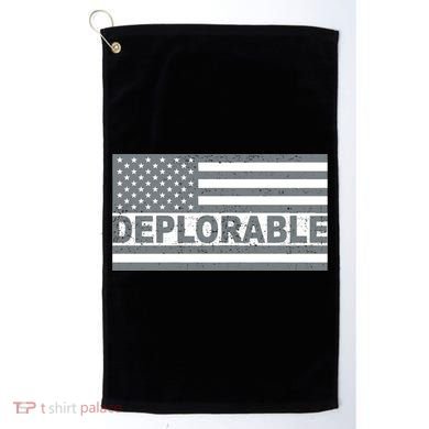Deplorable American USA Flag Golf Towel