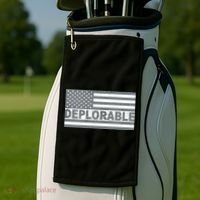 Deplorable American USA Flag Golf Towel thumb 2