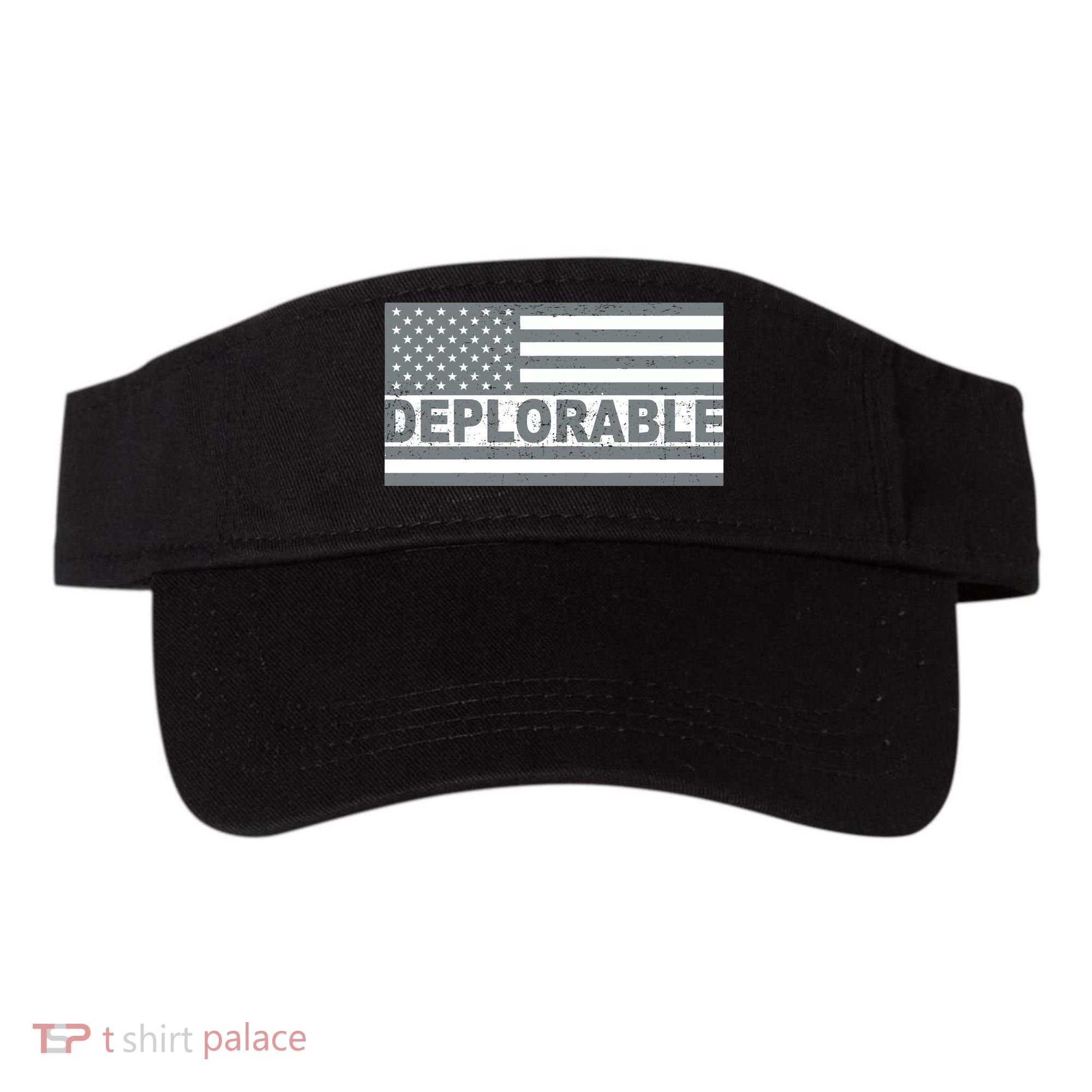 Deplorable American USA Flag Visor