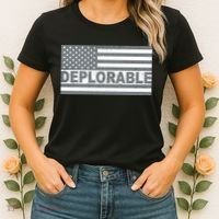 Deplorable American USA Flag Women's T-Shirt thumb 2