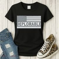 Deplorable American USA Flag Women's T-Shirt thumb 3