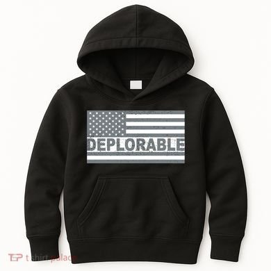Deplorable American USA Flag Kids Hoodie