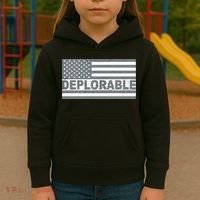 Deplorable American USA Flag Kids Hoodie thumb 3