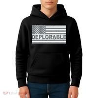 Deplorable American USA Flag Kids Hoodie thumb 4