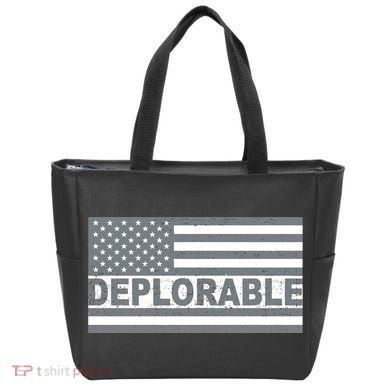 Deplorable American USA Flag Tote Bag