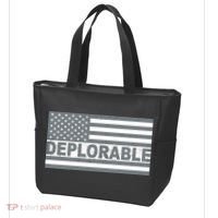 Deplorable American USA Flag Tote Bag thumb 3
