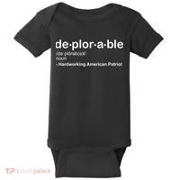 Deplorable Definition Hard Working American Donald Trump Baby Bodysuit thumb 0