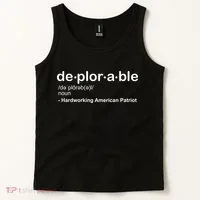 Deplorable Definition Hard Working American Donald Trump Tank Top thumb 2