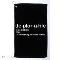 Deplorable Definition Hard Working American Donald Trump Golf Towel thumb 0