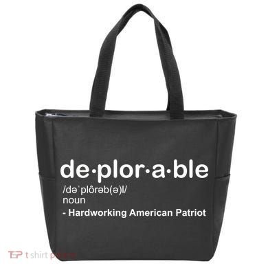 Deplorable Definition Hard Working American Donald Trump Tote Bag