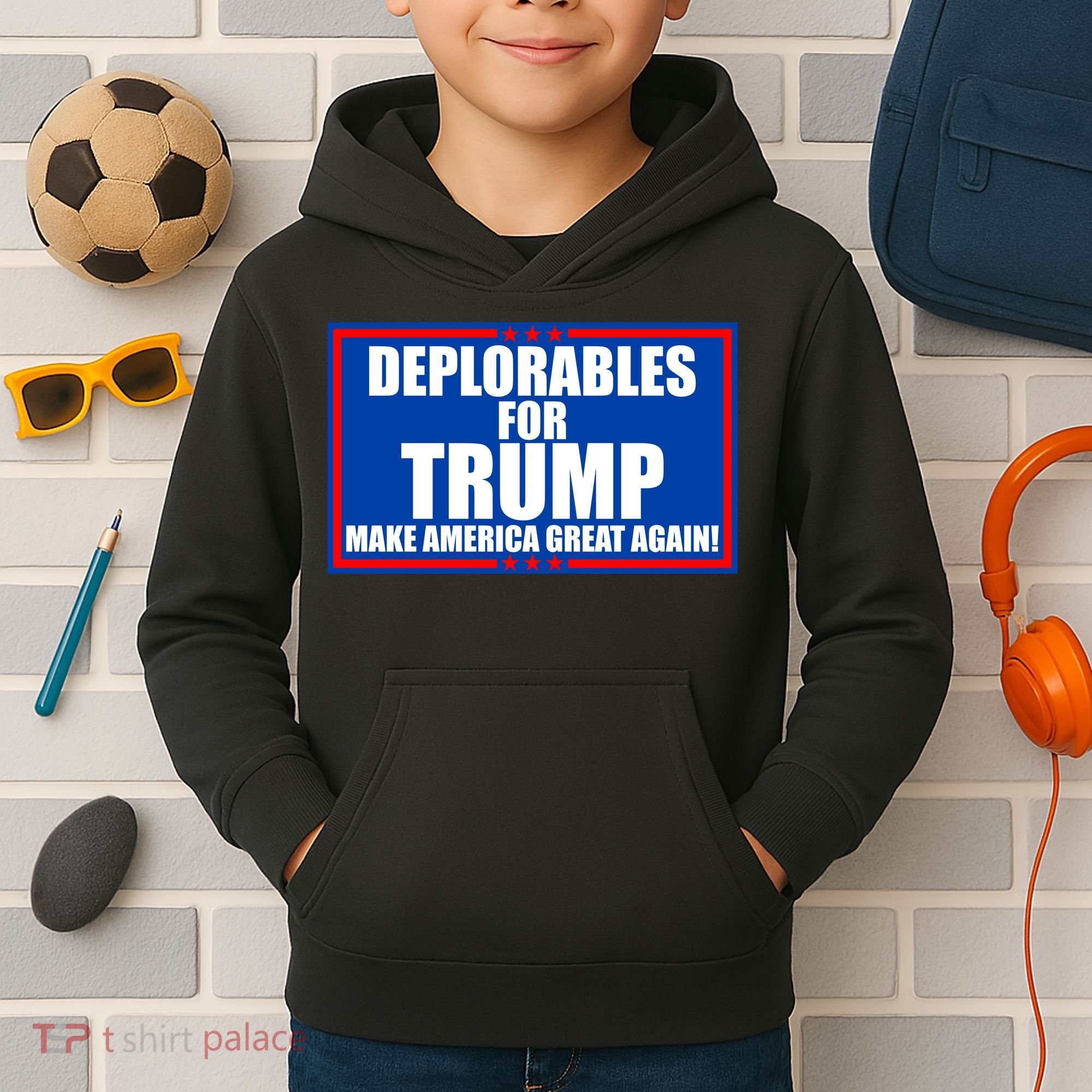 Deplorables For Trump Make America Great Again Kids Hoodie