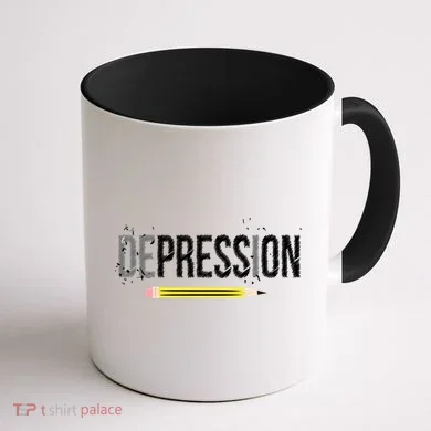 Depression Pencil Coffee Mug back