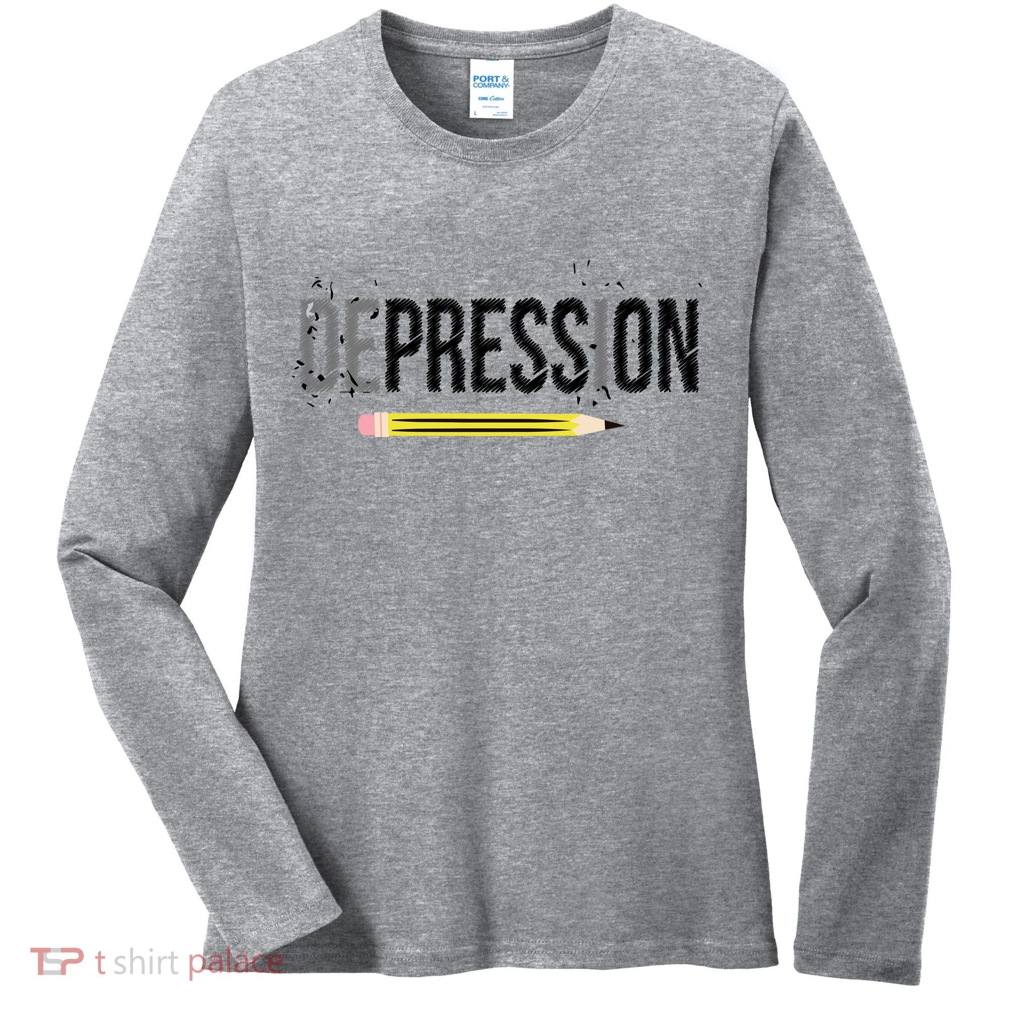 Depression Pencil Women's Long Sleeve Shirt