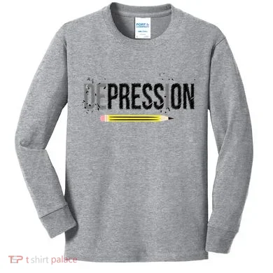 Depression Pencil Kids Long Sleeve Shirt