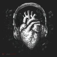 Dark Edgy Realistic Heart With Headphone Gothic Rock Cute Gift Women's Sweatshirt thumb 2