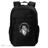 Dark Edgy Realistic Heart With Headphone Gothic Rock Cute Gift Backpack thumb 0