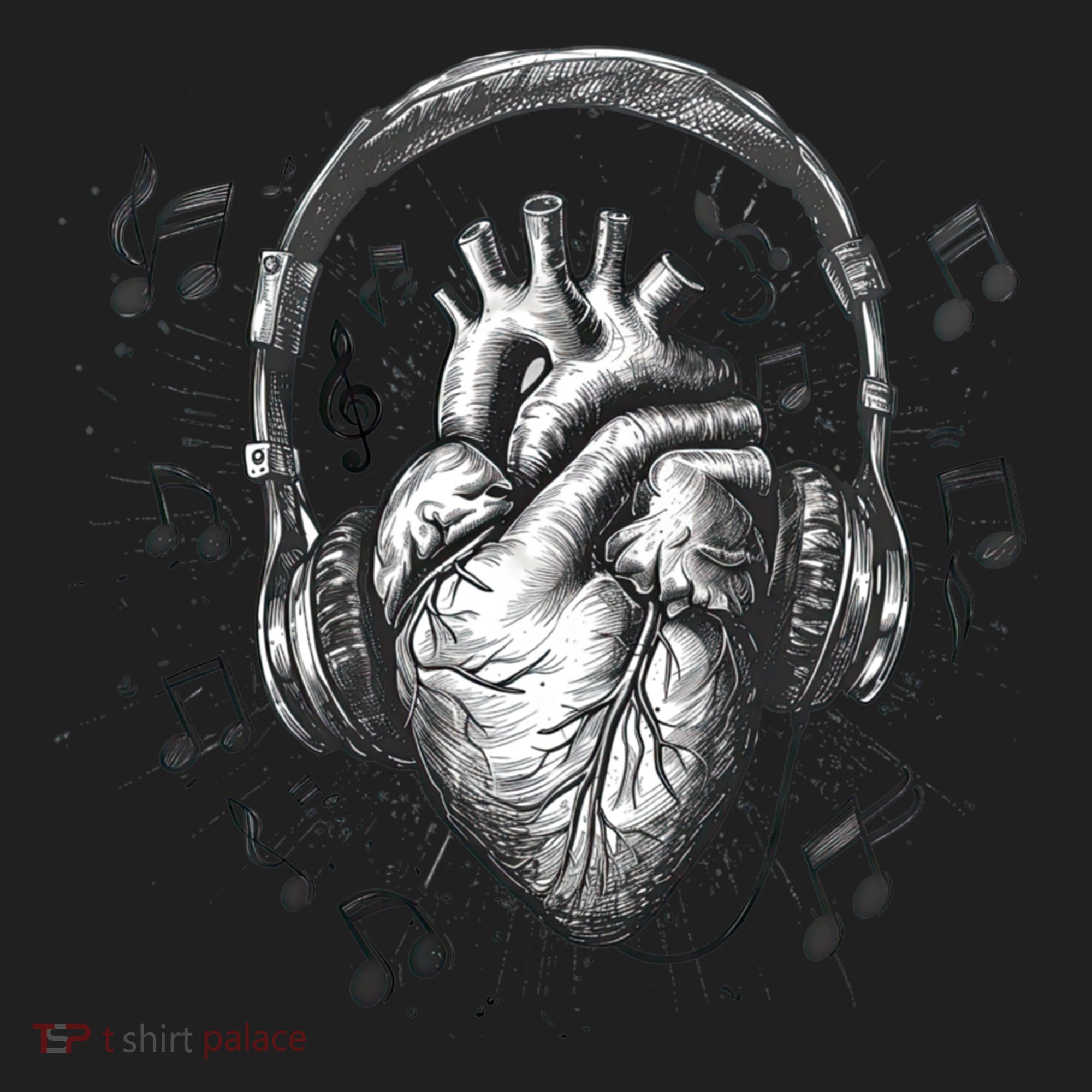 Dark Edgy Realistic Heart With Headphone Gothic Rock Cute Gift Beanie