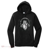 Dark Edgy Realistic Heart With Headphone Gothic Rock Cute Gift Women's Hoodie thumb 0