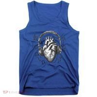 Dark Edgy Realistic Heart With Headphone Gothic Rock Cute Gift Tank Top thumb 0