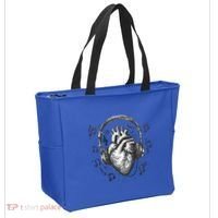 Dark Edgy Realistic Heart With Headphone Gothic Rock Cute Gift Tote Bag thumb 2