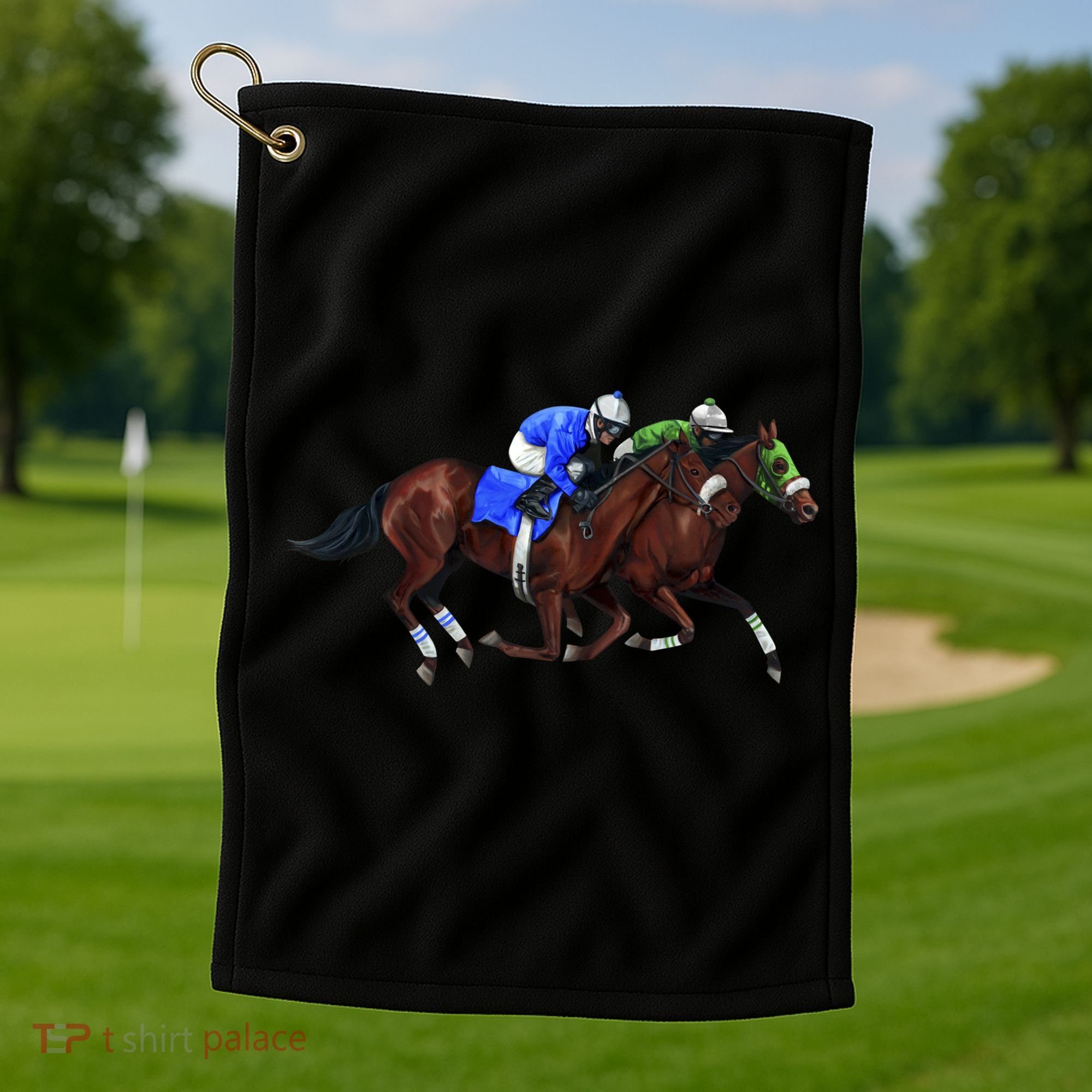 Derby Horse Racing Golf Towel