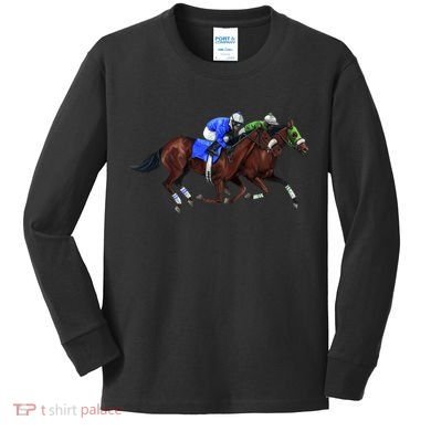 Derby Horse Racing Kids Long Sleeve Shirt
