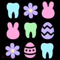 Dental Easter Spring USA-Made Doggie Bandana thumb 2