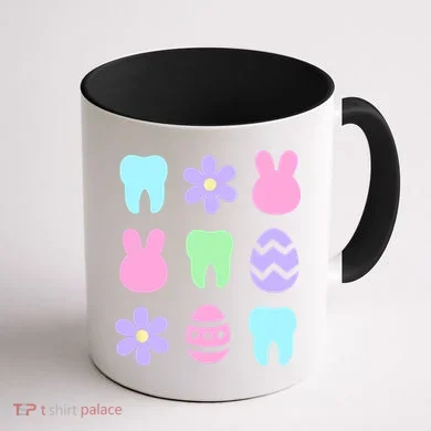 Dental Easter Spring Coffee Mug back