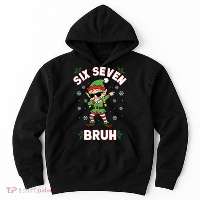 Dabbing Elf Six Seven Bruh Christmas 67 Meme Xmas Hoodie