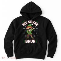 Dabbing Elf Six Seven Bruh Christmas 67 Meme Xmas Hoodie thumb 0