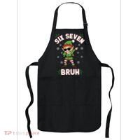 Dabbing Elf Six Seven Bruh Christmas 67 Meme Xmas Apron thumb 0