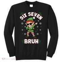 Dabbing Elf Six Seven Bruh Christmas 67 Meme Xmas Sweatshirt thumb 0
