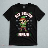 Dabbing Elf Six Seven Bruh Christmas 67 Meme Xmas T-Shirt thumb 5