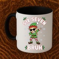 Dabbing Elf Six Seven Bruh Christmas 67 Meme Xmas Coffee Mug thumb 2